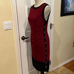 Lauren Ralph Lauren Burgundy and Black Dress